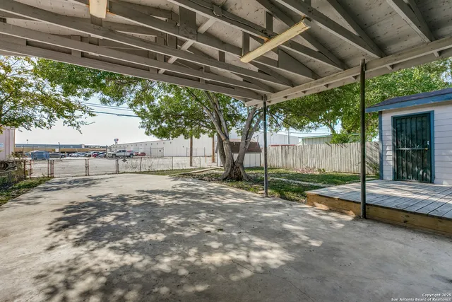 a view of a house with a patio