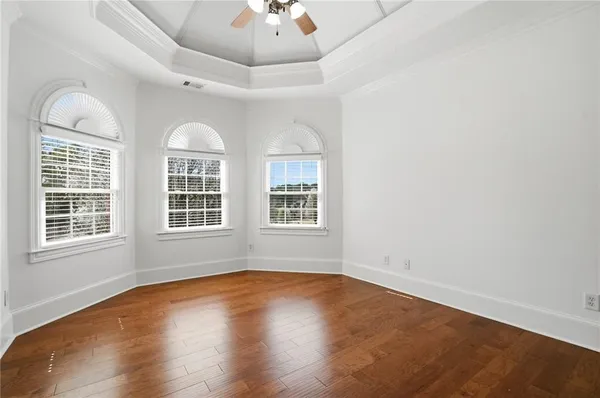 an aerial view of residential house with outdoor space