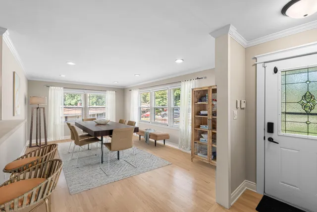 a kitchen with stainless steel appliances a refrigerator sink and stove