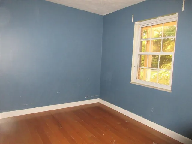 an empty room with a window