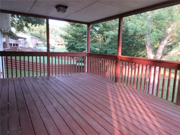 a view of wooden deck