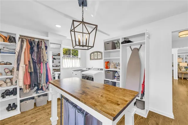 a view of a field with an trees