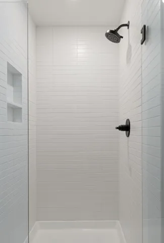 a close up of a shower