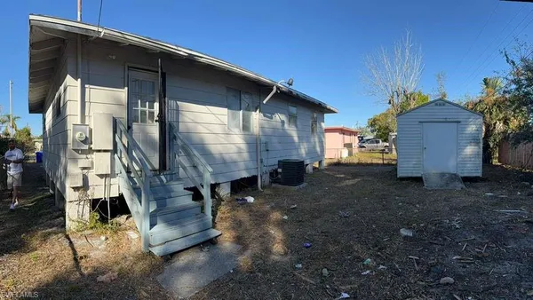 a backyard of a house