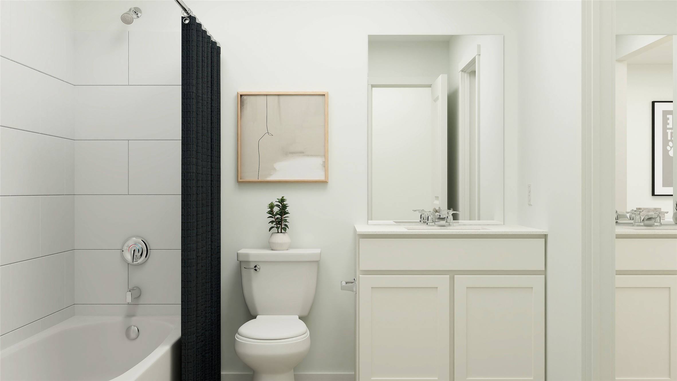 17911 Prairie Falcon Way, Unit 5 Pflugerville, TX 78660 - Photo 17 of 24 a bathroom with a granite countertop sink a toilet and a mirror