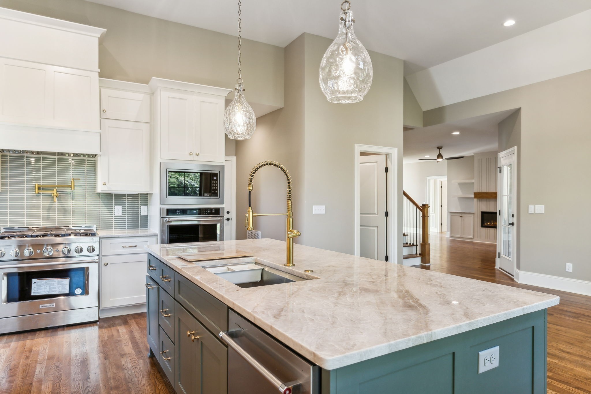 1611 Martha Washington Way Murfreesboro, TN 37130 - Photo 23 of 72 a kitchen with stainless steel appliances granite countertop a sink refrigerator and cabinets