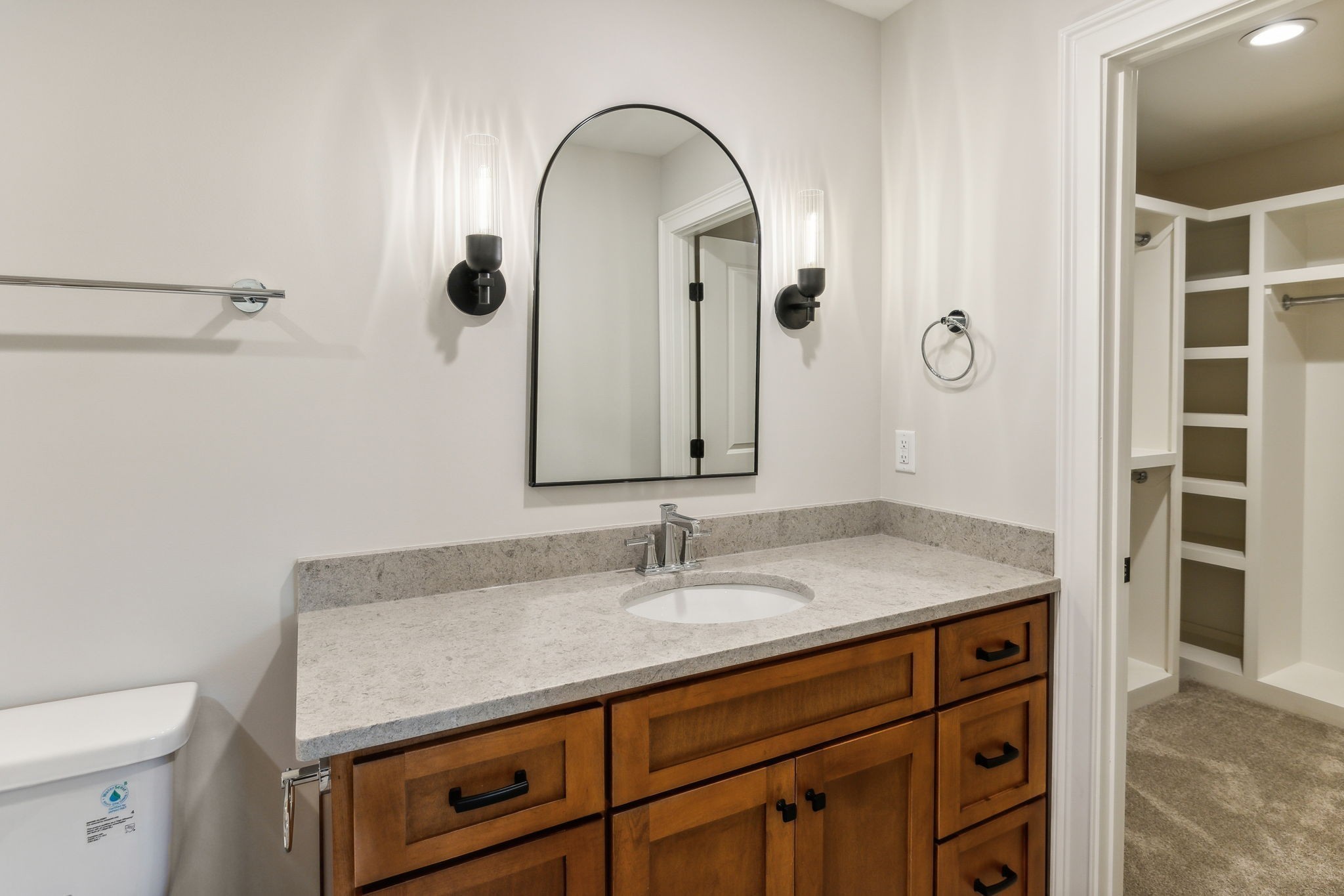 1611 Martha Washington Way Murfreesboro, TN 37130 - Photo 62 of 72 a bathroom with a granite countertop sink and a mirror