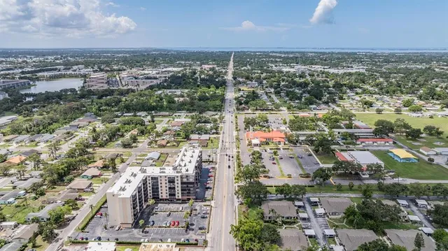 an aerial view of a city