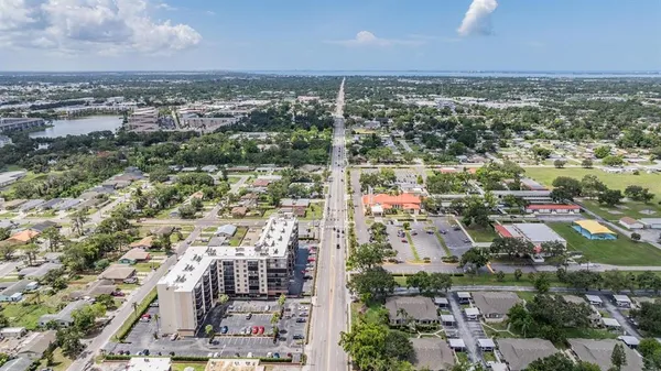 an aerial view of a city