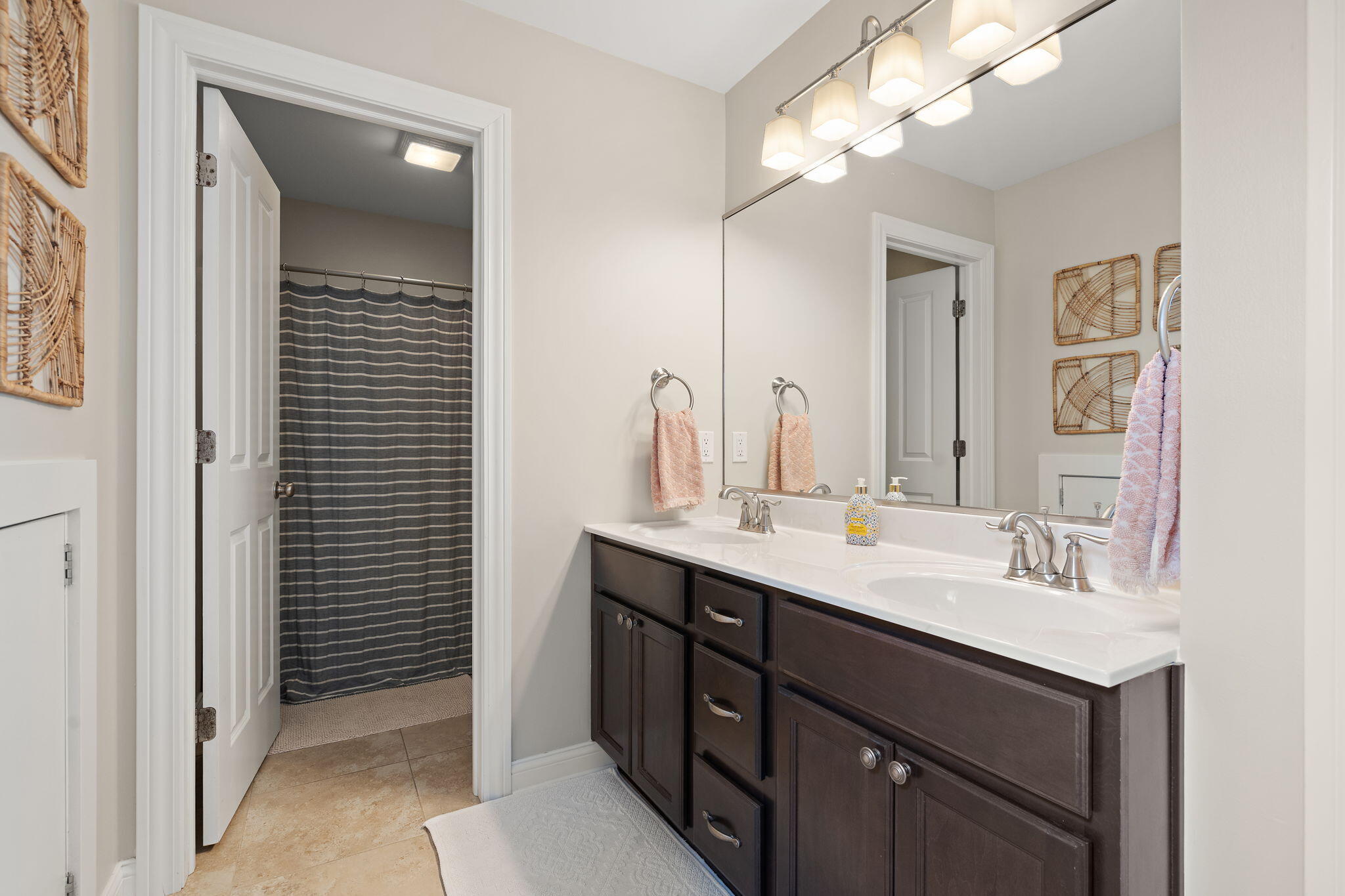 1684 Kleven Lane Crown Point, IN 46307 - Photo 33 of 55 a bathroom with a sink double vanity and a mirror