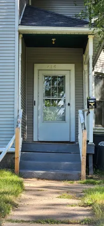 a front view of a house with entryway