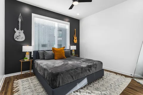 a view of livingroom with furniture and wooden floor