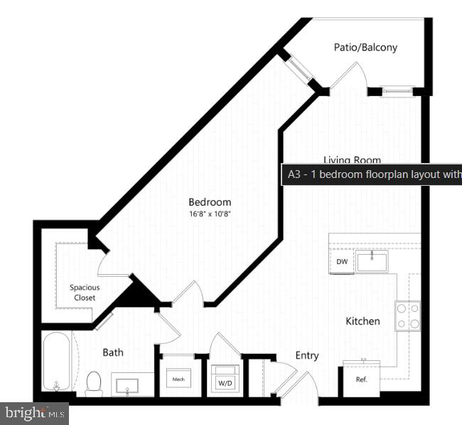 4851 Ellin Road, Unit 121 Hyattsville, MD 20784 - Photo 14 of 14 unit floorplan