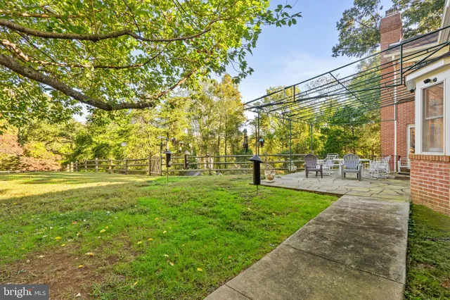 a view of yard with swimming pool