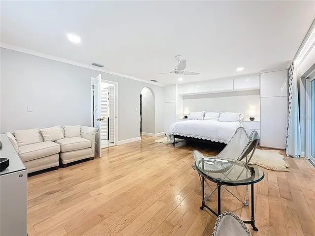 a outdoor space with patio furniture and potted plants