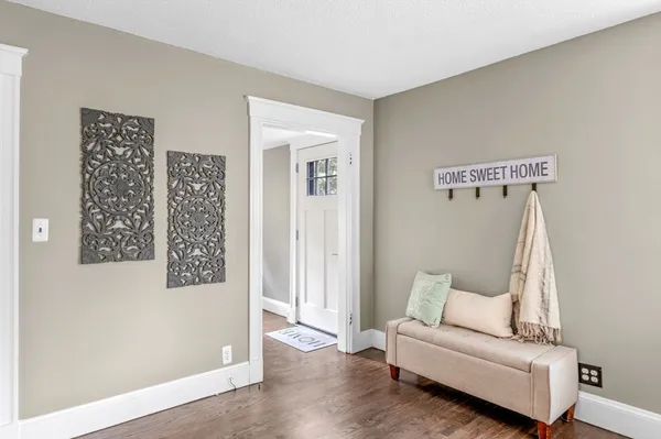 a living room with furniture and a couch