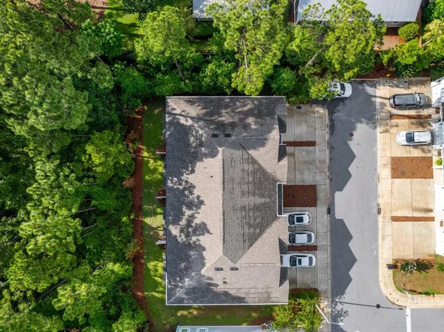 an aerial view of multiple house