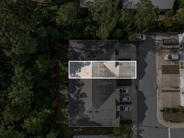 an aerial view of multiple house