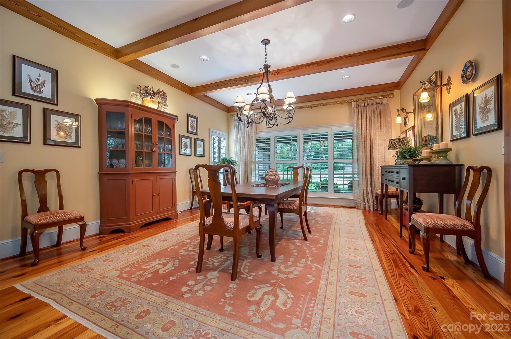 1389 Landrum Road Columbus, NC 28722 - Photo 18 of 46 a view of a dining room with furniture window and wooden floor