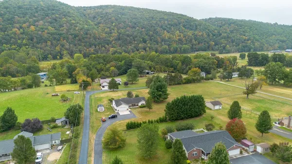 a view of a lake with a mountain view
