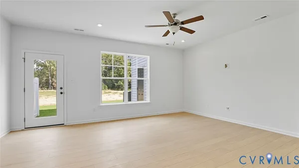 an empty room with window