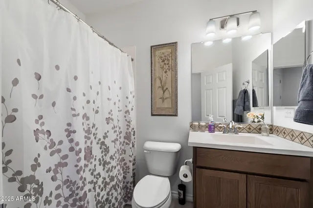 a bathroom with a sink toilet and mirror