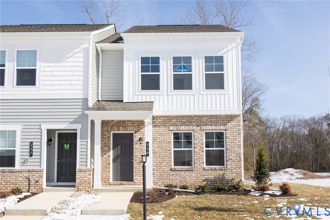 a front view of a house