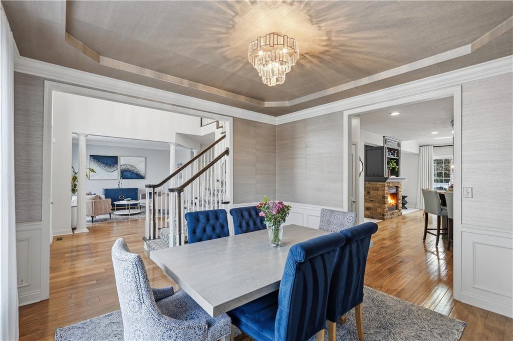 2017 Condor Lane Gibsonia, PA 15044 - Photo 22 of 49 a view of a dining room with furniture and wooden floor