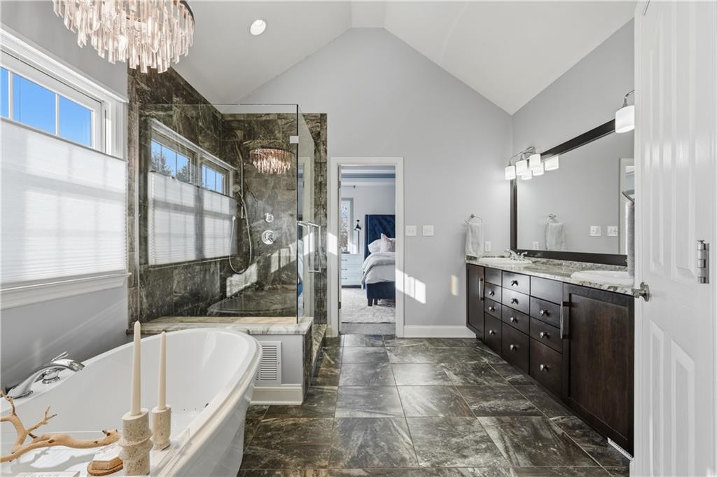 2017 Condor Lane Gibsonia, PA 15044 - Photo 27 of 49 a bathroom with a tub sink and mirror