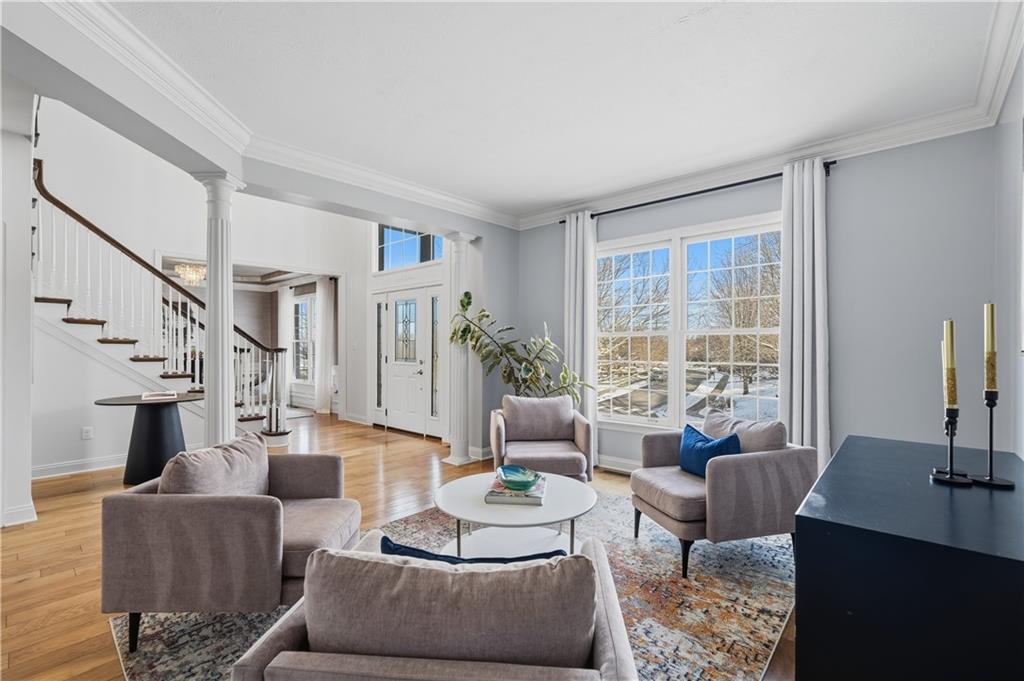 2017 Condor Lane Gibsonia, PA 15044 - Photo 7 of 49 a living room with furniture and a floor to ceiling window