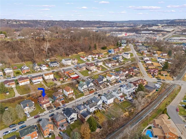 an aerial view of multiple house