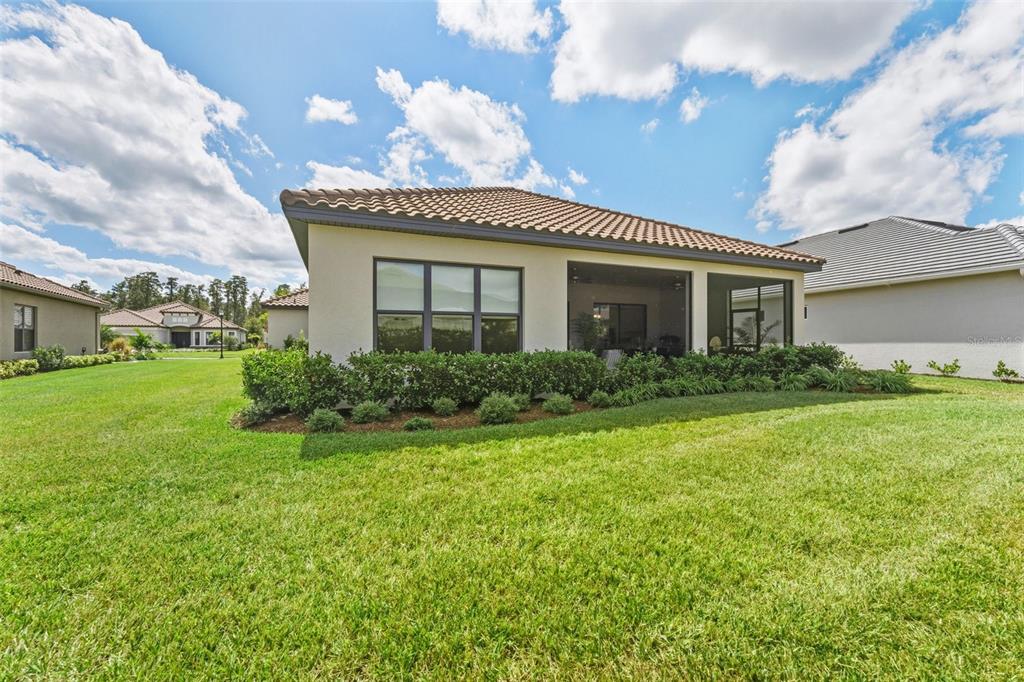 4951 Freccia Loop Wesley Chapel, FL 33543 - Photo 42 of 43 a front view of house with yard and green space