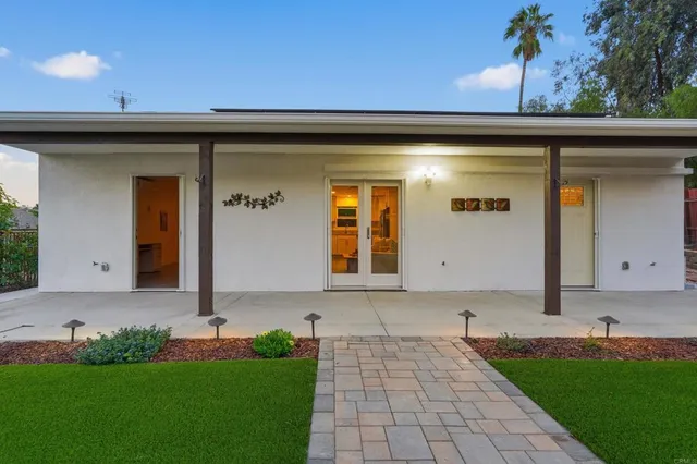 a front view of a house