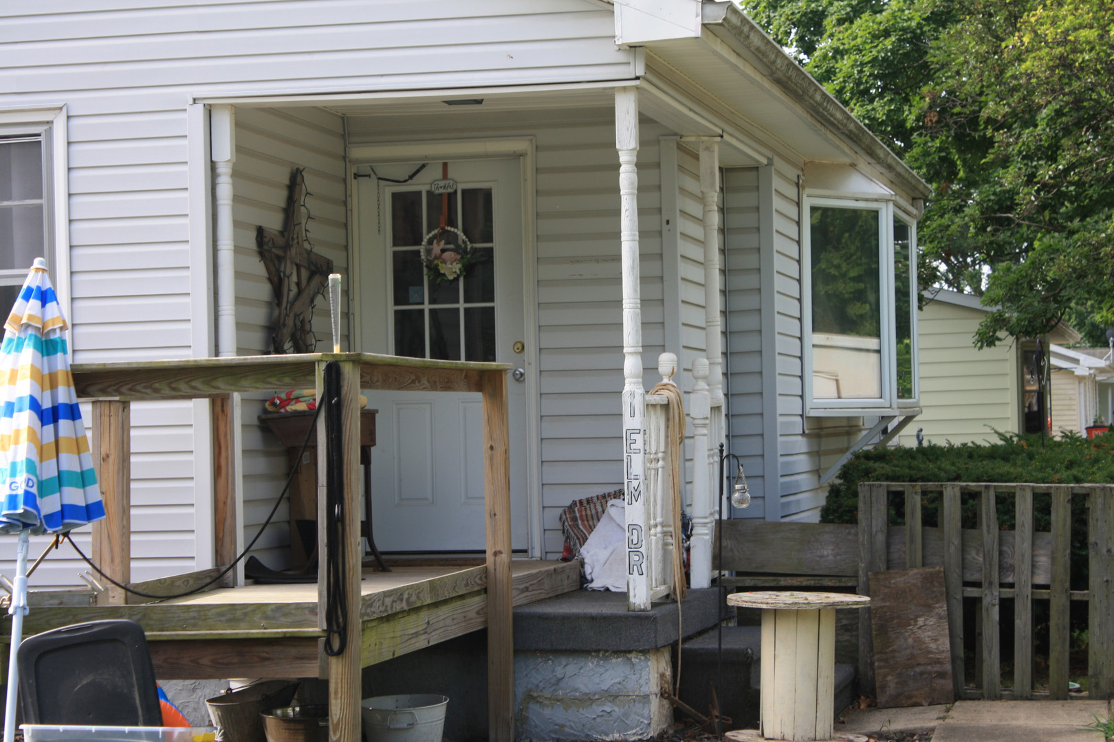 a front view of a house with balcony