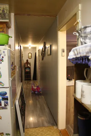 a bathroom with a sink and mirror