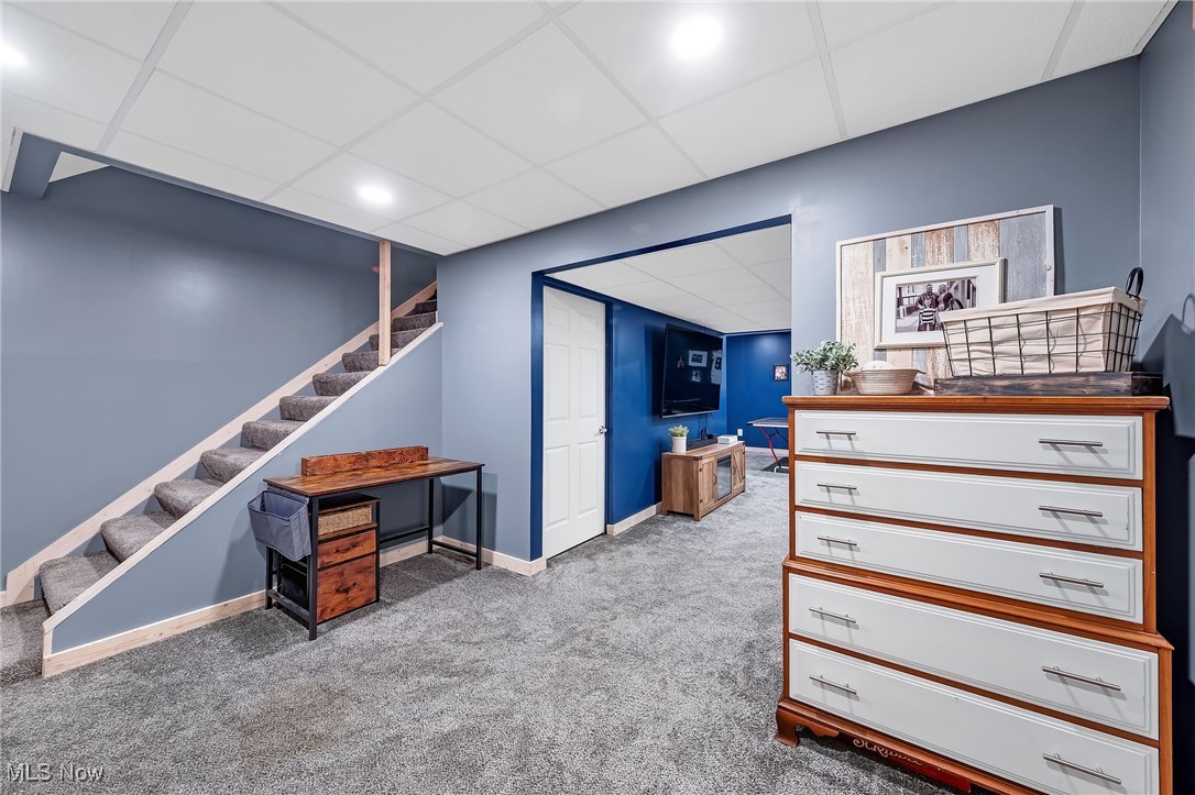 1247 Derbydale Road Akron, OH 44306 - Photo 27 of 45 Office area/ rec room w carpet