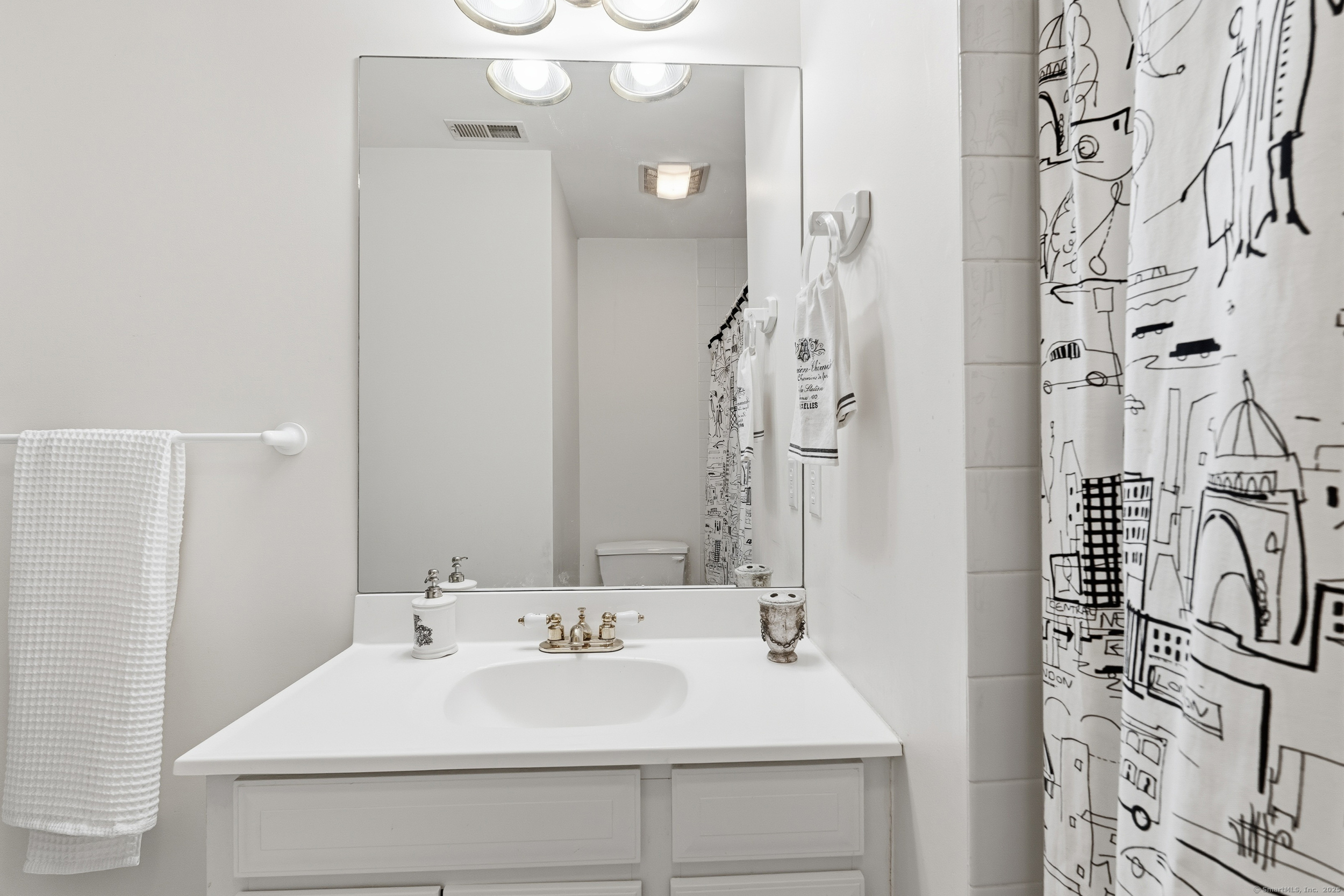 59 Prospect Street, Unit C Ridgefield, CT 06877 - Photo 27 of 38 a bathroom with a sink vanity and shower