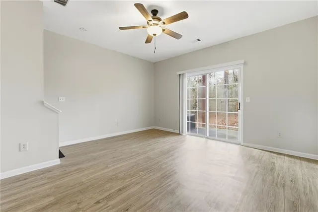 a view of a pathway of a yard