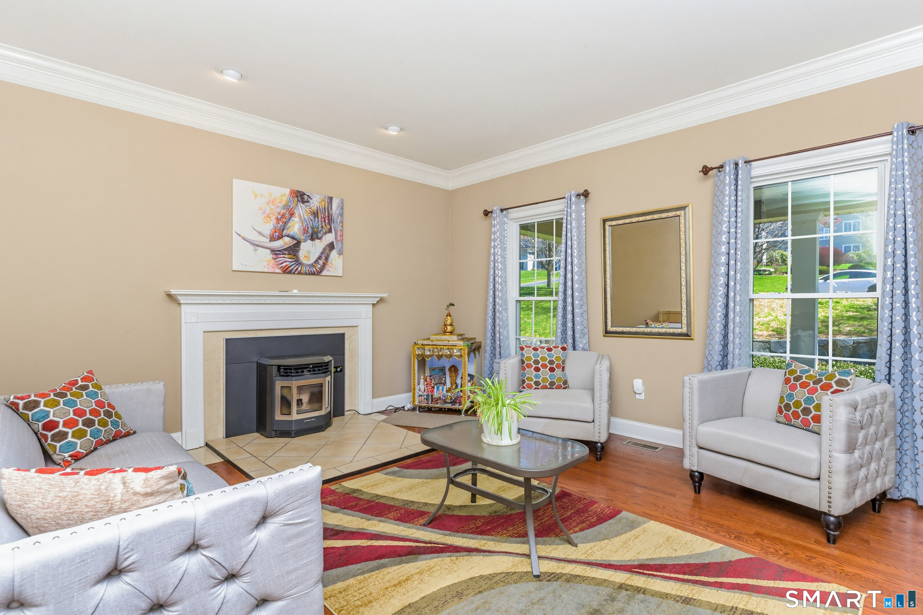 30 Block Farm Road Monroe, CT 06468 - Photo 15 of 40 a living room with furniture and a fireplace