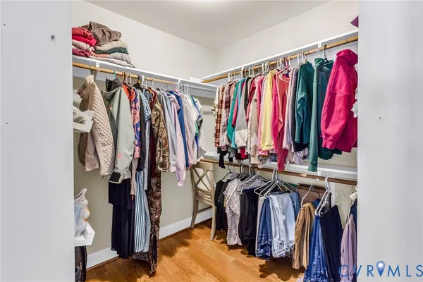 a view of a walk in closet