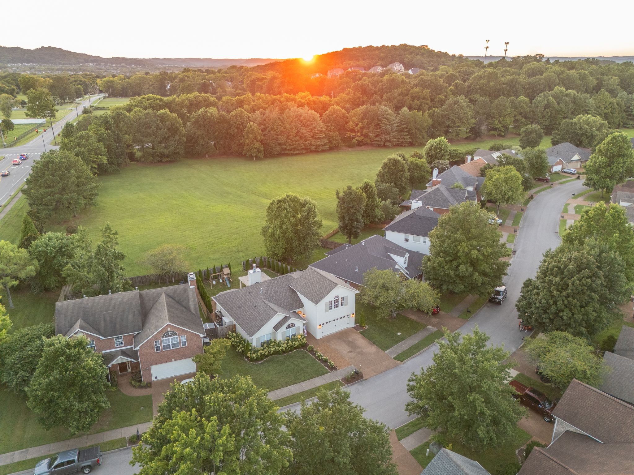 3205 Vera Valley Road Franklin, TN 37064 - Photo 41 of 52 an aerial view of residential houses with outdoor space and trees