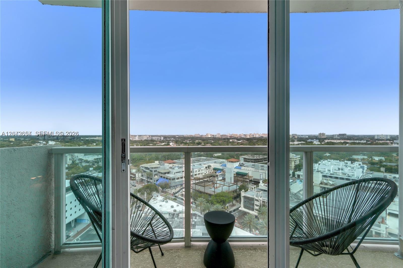 2889 McFarlane Road, Unit 1811 Miami, FL 33133 - Photo 5 of 18 Balcony 1