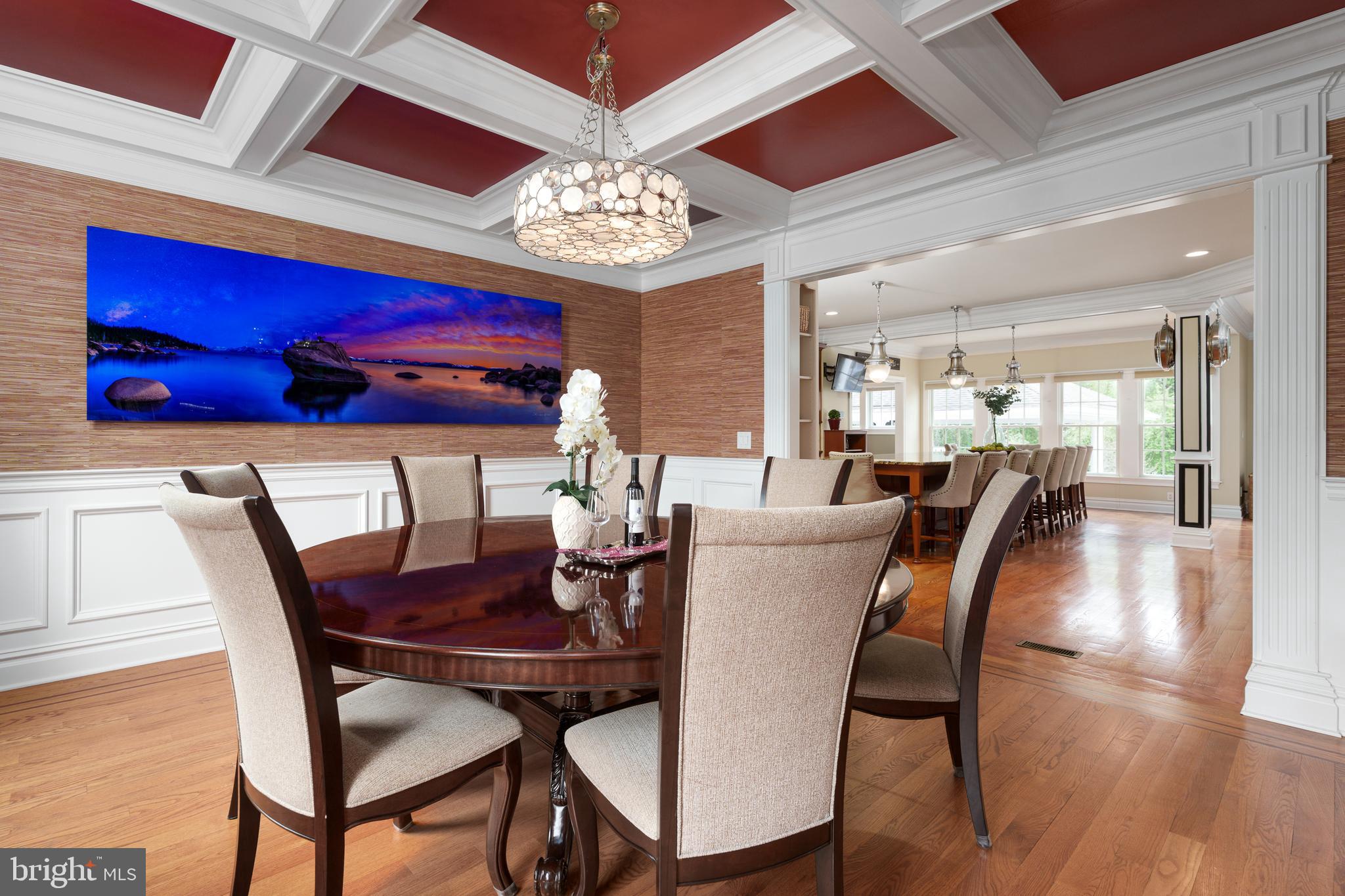 24 Michael Way Pennington, NJ 08534 - Photo 6 of 50 a view of a dining room with furniture a chandelier and wooden floor
