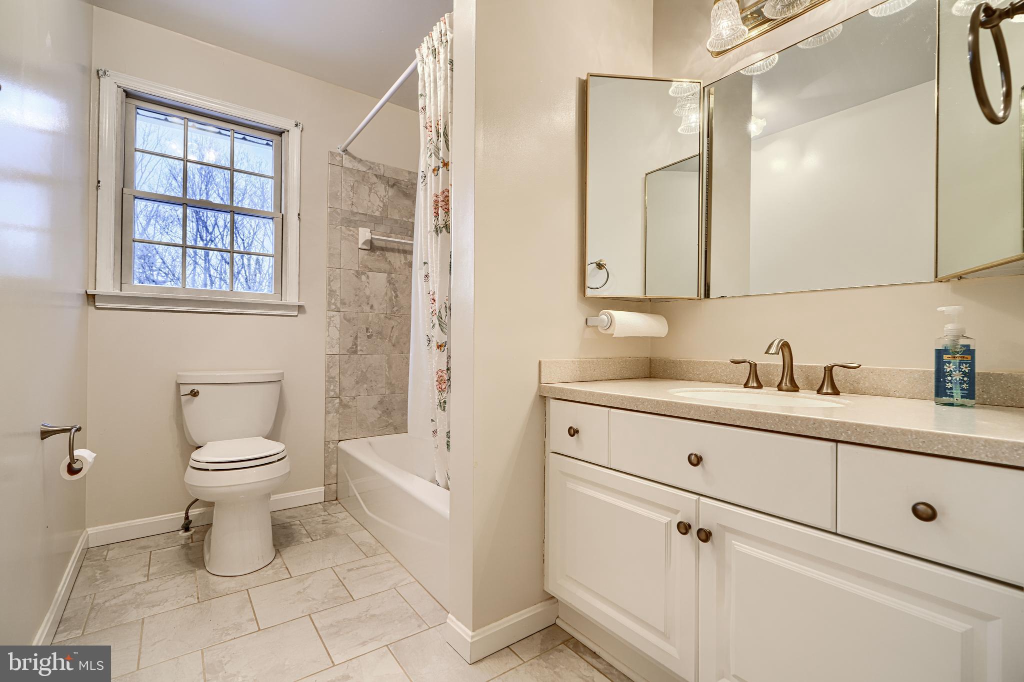 3528 Stansbury Mill Road Phoenix, MD 21131 - Photo 27 of 48 a bathroom with a granite countertop toilet sink and mirror