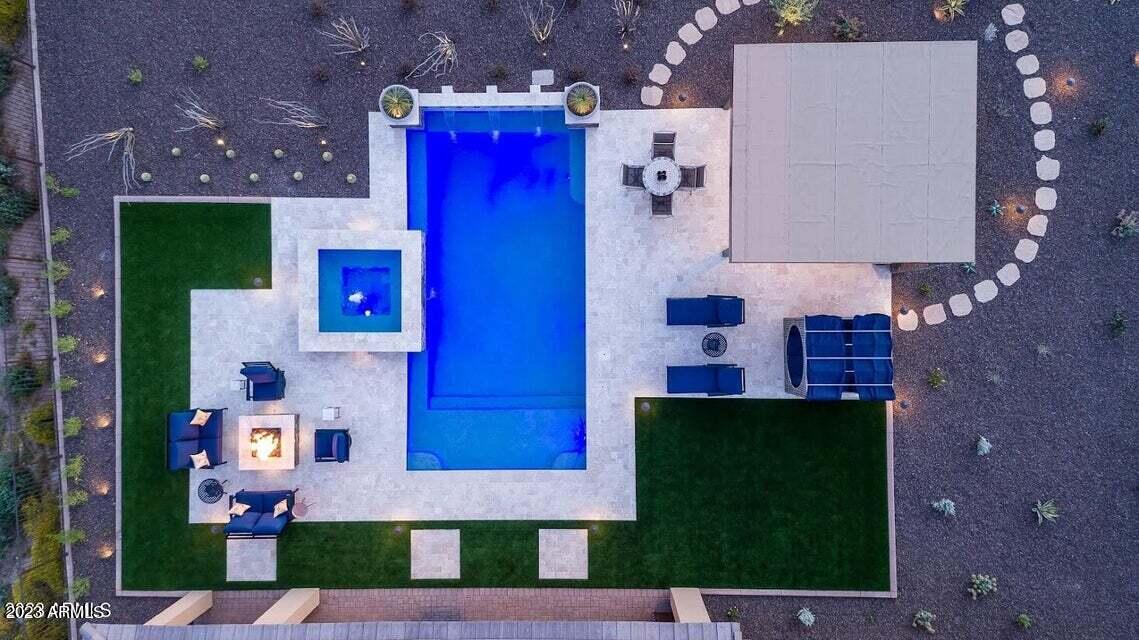 17409 East Monument Court Rio Verde, AZ 85263 - Photo 36 of 44 Aerial of Pool