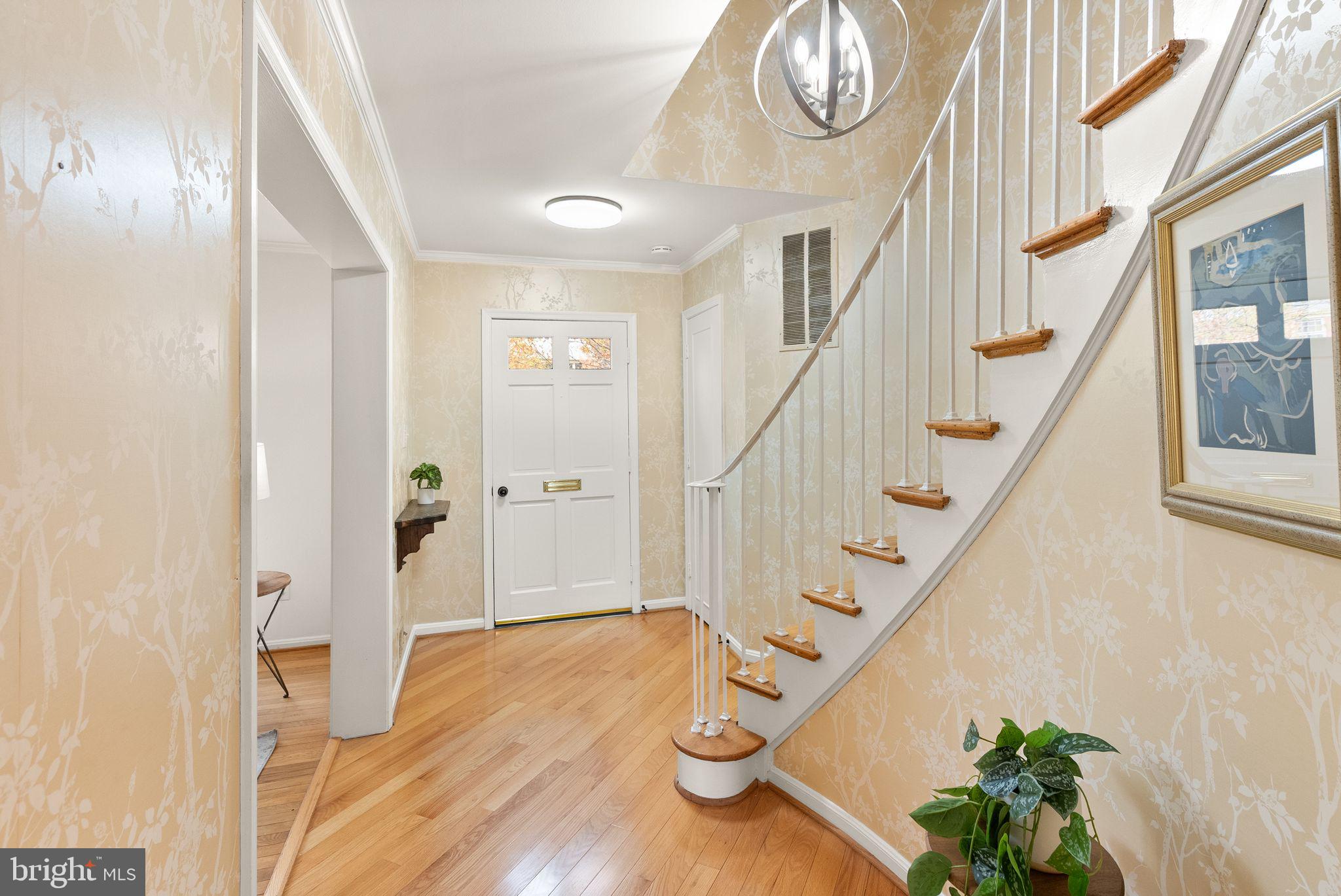 6026 Queenston Street Springfield, VA 22152 - Photo 4 of 53 a view of entryway and hall with wooden floor