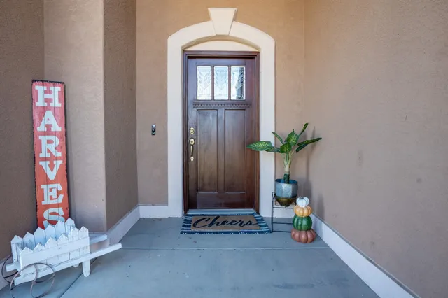 a front view of a house