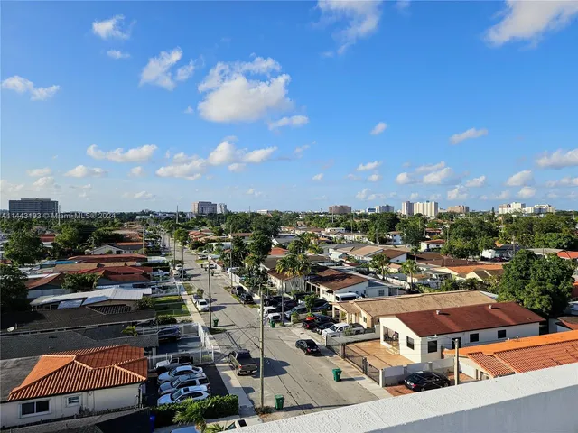a view of city from terrace with seating space