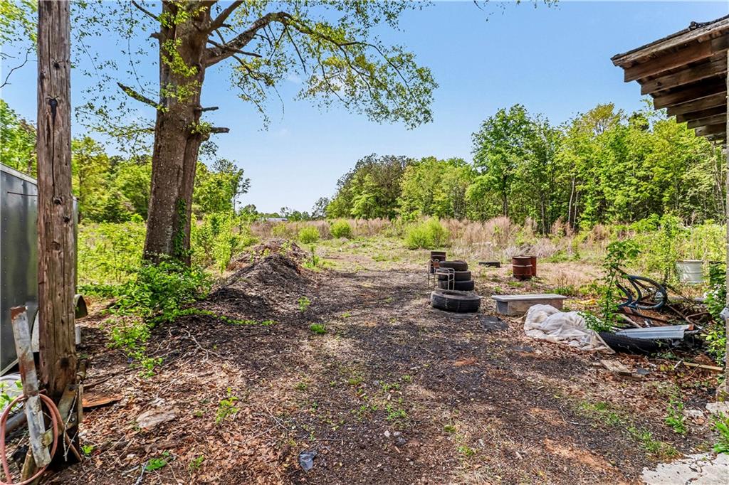 1315 Fairview Road Ellenwood, GA 30294 - Photo 28 of 34 a view of a backyard with plants and a patio
