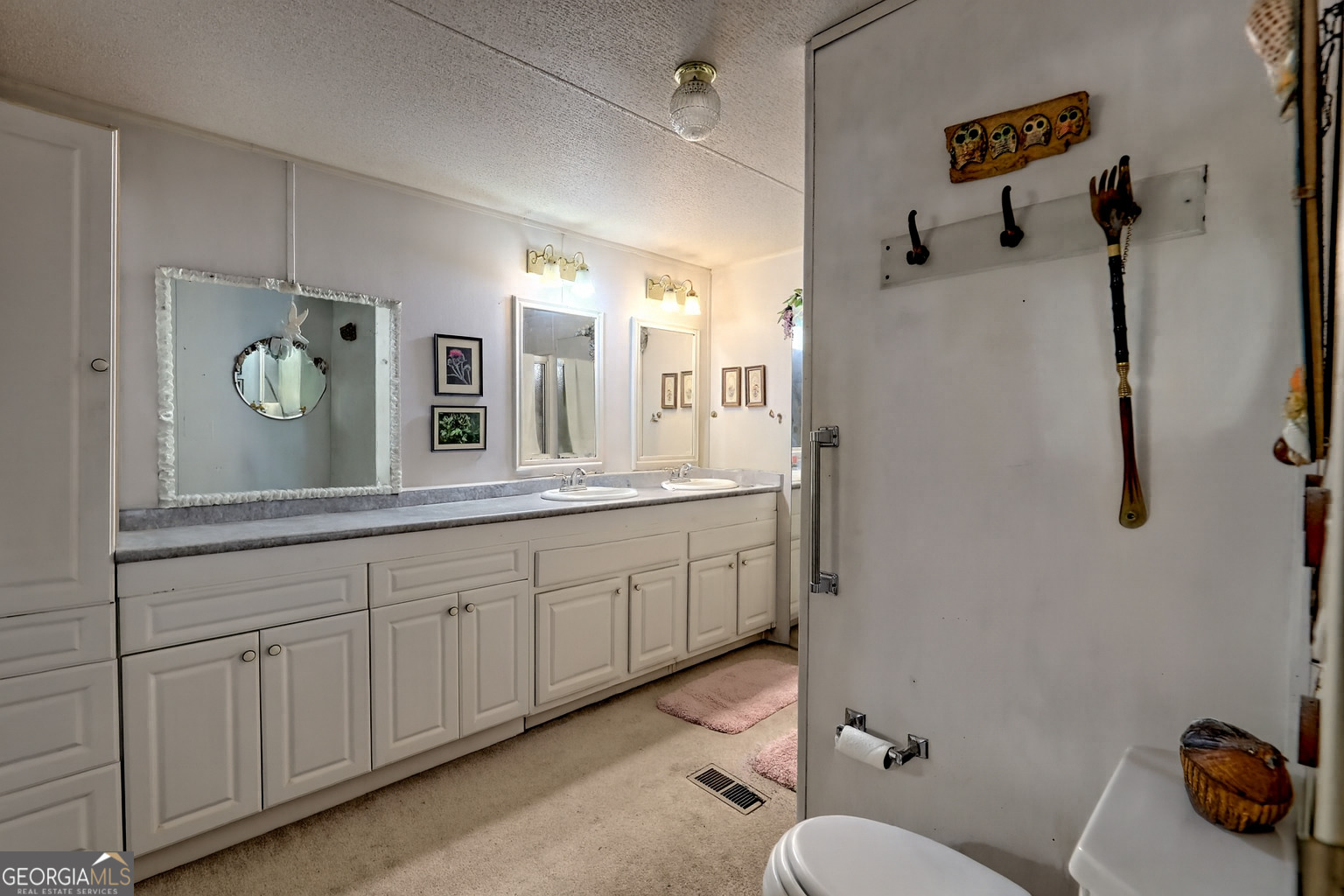 11 Copperhead Lane Clayton, GA 30525 - Photo 9 of 25 a spacious bathroom with a granite countertop sink mirror and toilet